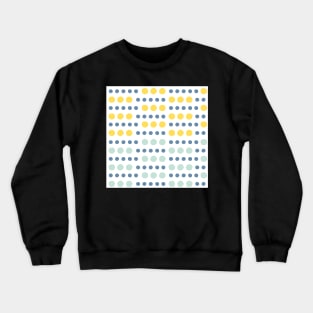 Whimsical Blue and Yellow Dots Crewneck Sweatshirt